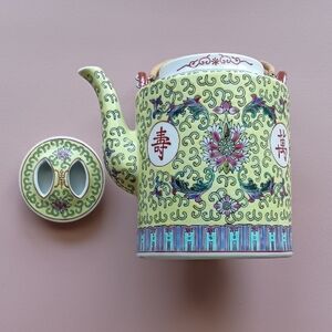 Chinese Famille Tea Pot